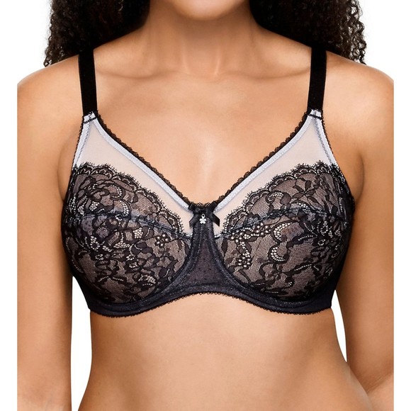 Wacoal Other - NWT Wacoal 34I Bra Black Retro Chic Full Figure Underwire 855186 Back Closure